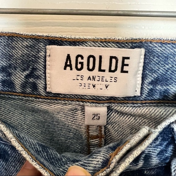 Agolde Riley High Rise Straight Crop Jeans - Picture 12 of 13
